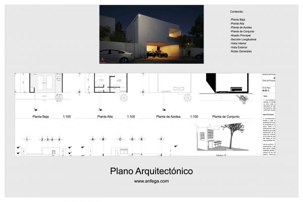 Plano Arquitectónico - Casa Patios