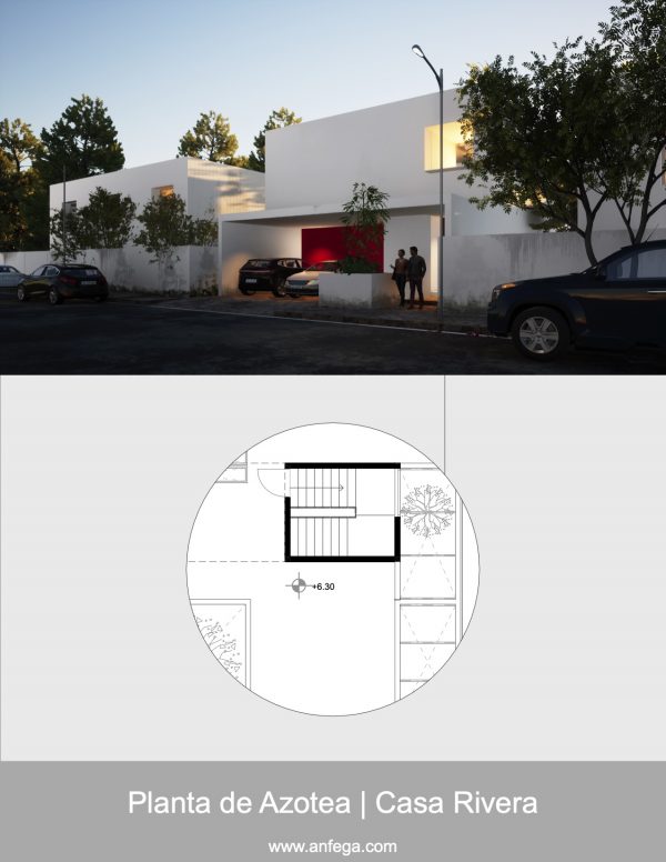 Planta de Azotea - Casa Rivera