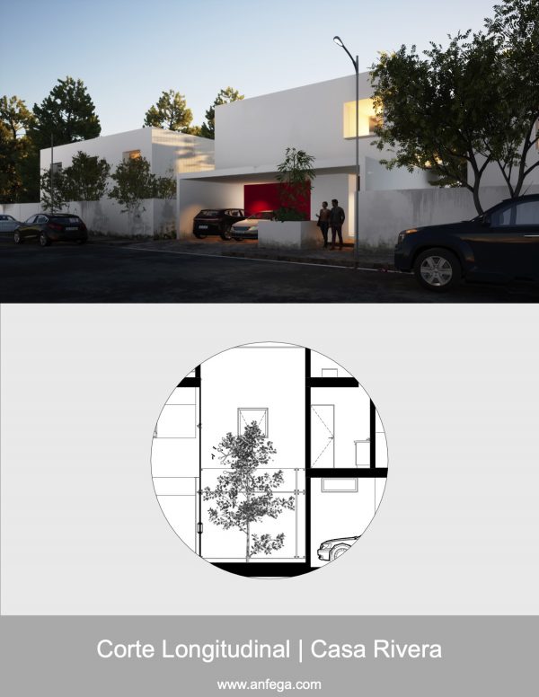 Corte Longitudinal - Casa Rivera
