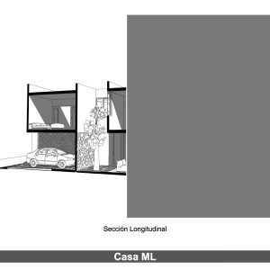 Corte Longitudinal 3D - Casa ML