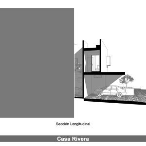 Corte Longitudinal 3D - Casa Rivera