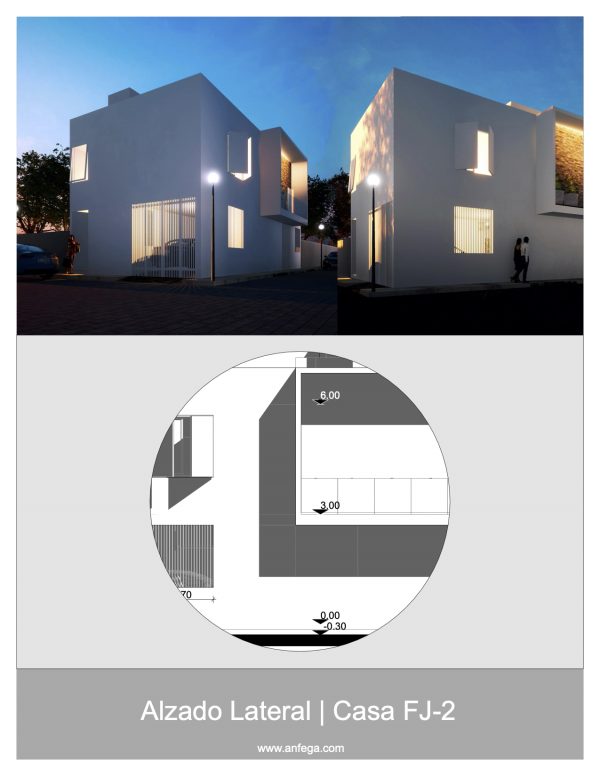 Alzado Lateral - Casa FJ-2