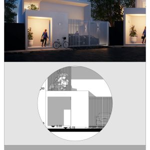Alzado Principal - Casa DF
