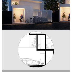 Sección Longitudinal - Casa DF