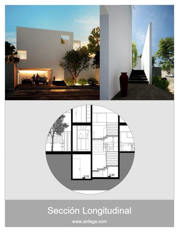 Sección Longitudinal - Casa LZ