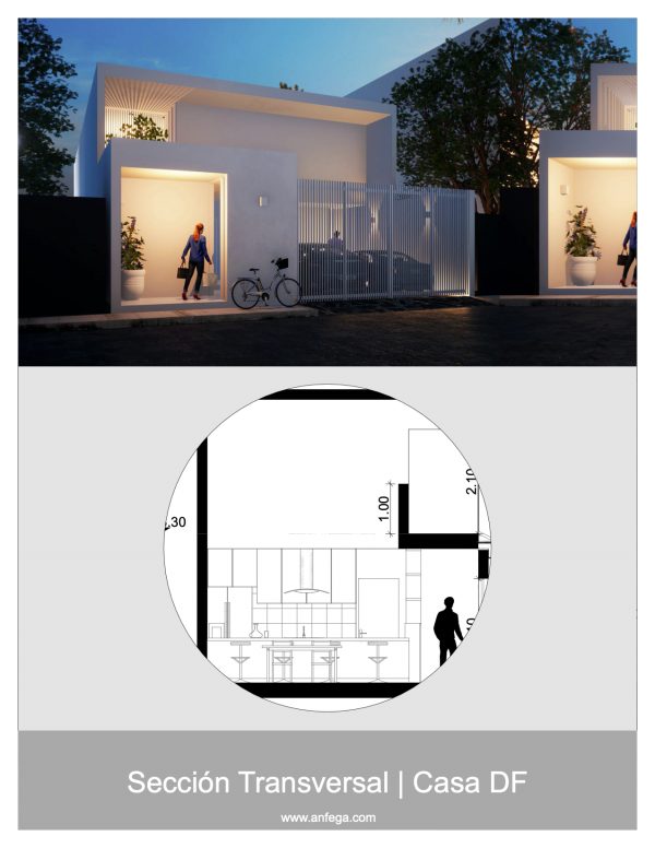 Sección Transversal - Casa DF