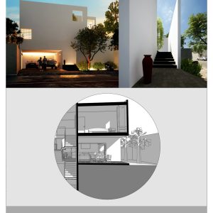 Sección Longitudinal 3D - Casa LZ