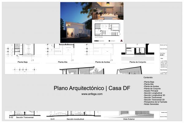 Plano Arquitectónico - Casa DF