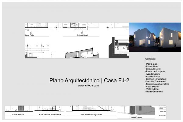 Plano Arquitectónico - Casa FJ-2
