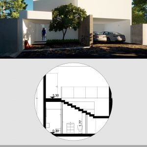 Sección Transversal - Casa SBC