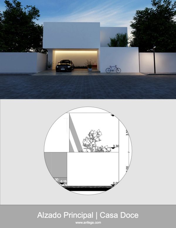 Alzado Principal - Casa Doce