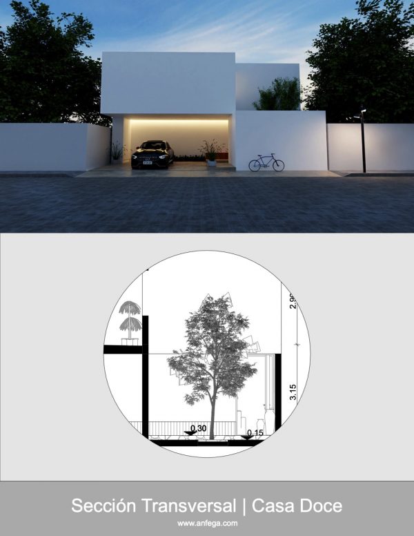 Sección Transversal - Casa Doce