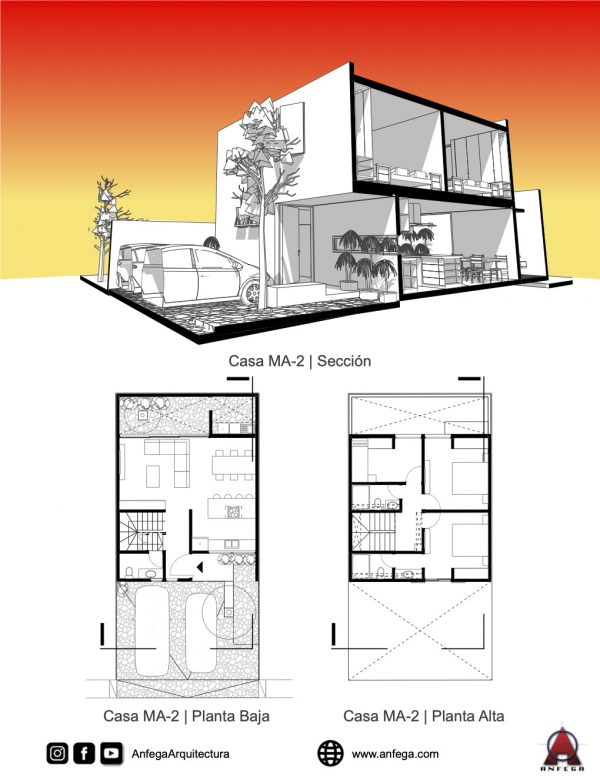 Sección 3D - Casa MA-2