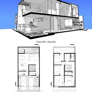 Sección 3D - Casa MA