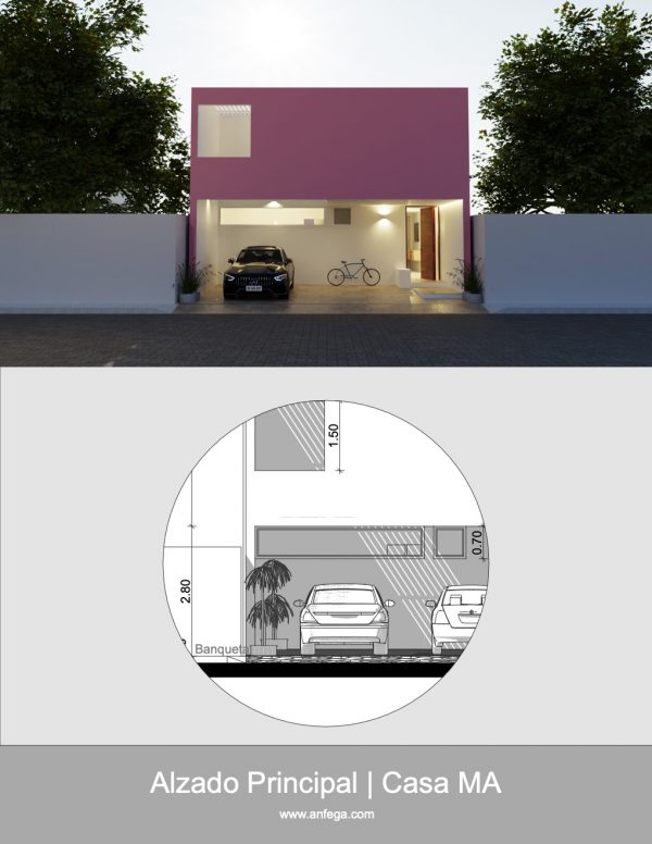 Alzado Principal - Casa MA