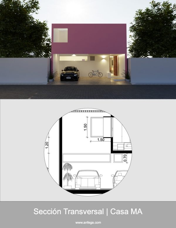 Sección Transversal - Casa MA