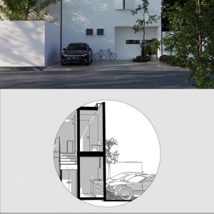 Sección Longitudinal 3D - S-01 - Casa MA-2