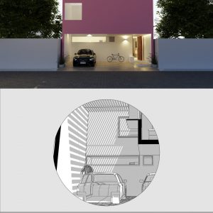 Sección Transversal 3D - Casa MA