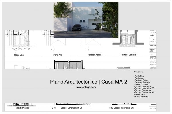 Plano Arquitectónico - Casa MA-2