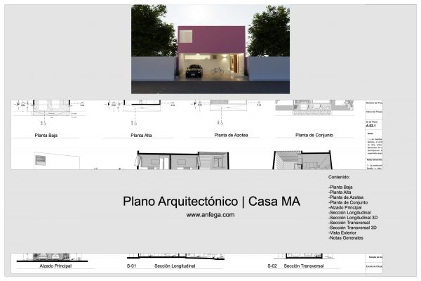 Plano Arquitectónico - Casa MA