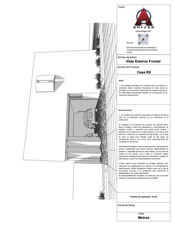Vista Exterior Frontal - Casa RS
