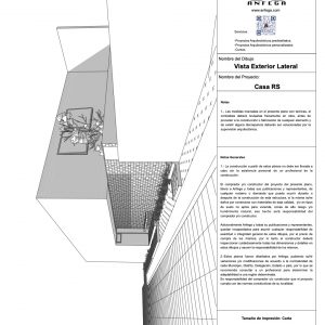 Vista Exterior Lateral - Casa RS