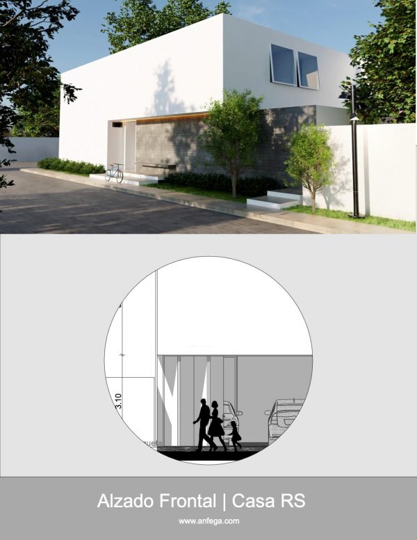Alzado Frontal - Casa RS