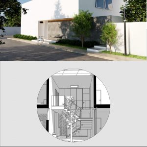 Sección Longitudinal 3D - S-01 - Casa RS