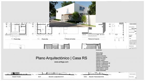 Plano Arquitectónico - Casa RS